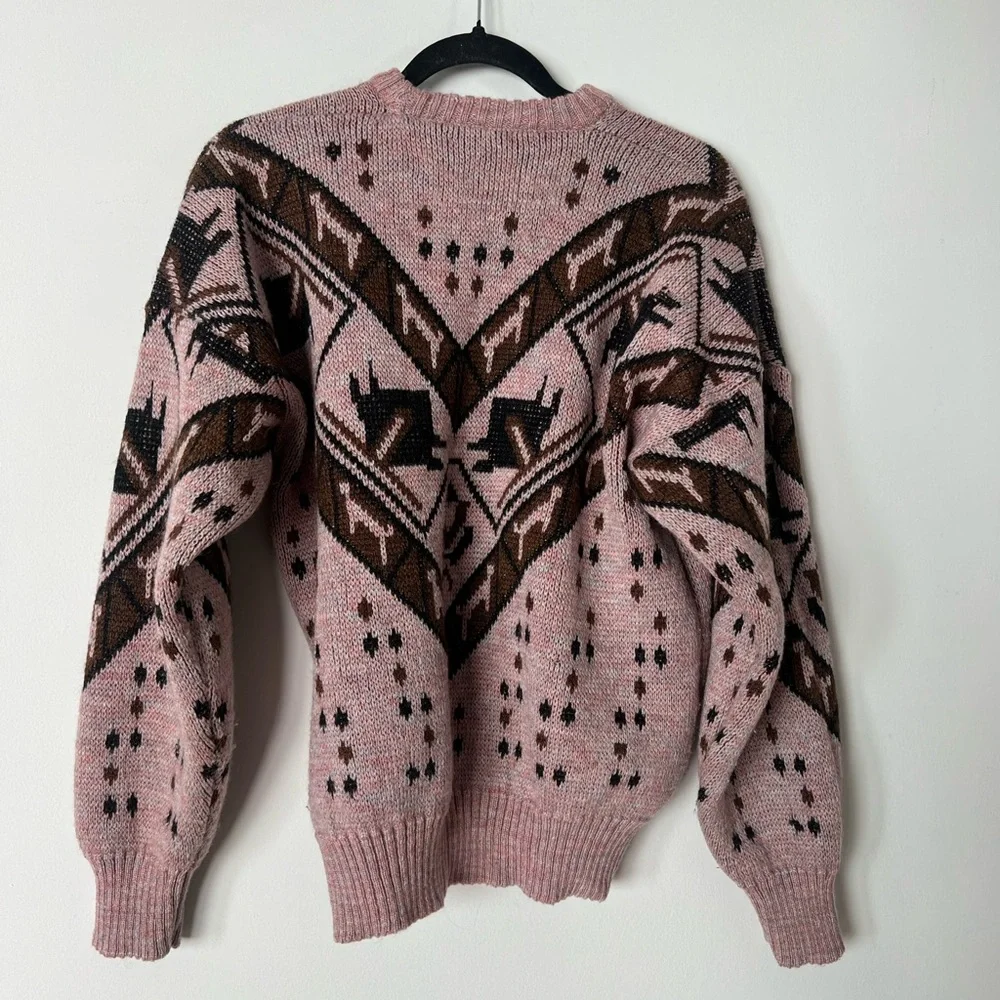 Vintage Geometric 85% Wool Sweater Made In Peru Host Pick 🥳🎊🎉 - Picture 7 of 10